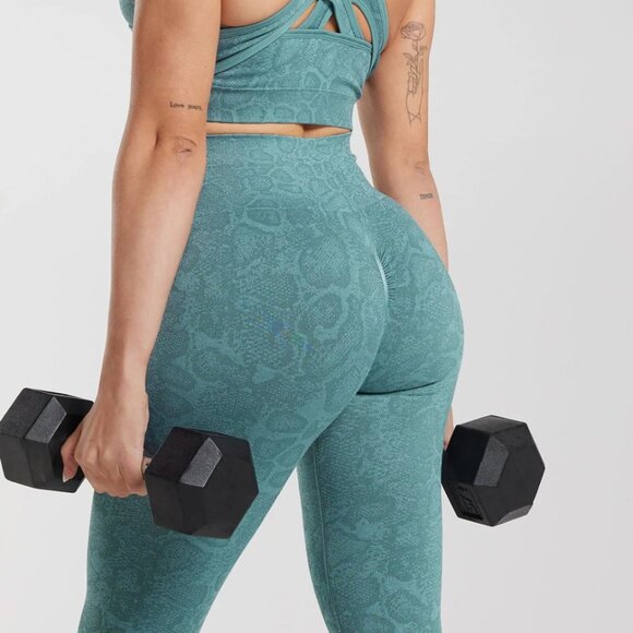 Adapt Animal Seamless Leggings - Iceberg Blue/Thunder Blue XS - Picture 2 of 13